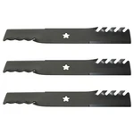 (3) Toothed Blades Fits Husqvarna Riding Mowers 54" Deck 187255 187254. Fixed Price $42.99.