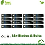 16 X Blades & Bolts For 19" 21" Honda Rear Catcher Lawn Mowers 06720-VA3-K00. Fixed Price $60.84.