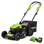 Greenworks 40V 21" Self-propelled Lawn Mower Dual Battery Port 5AH Usb. Fixed Price $549.99.