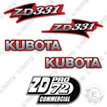 Fits Kubota ZD331 Decal Kit Mower - 7 Year Outdoor 3M Vinyl!. Fixed Price $74.95.