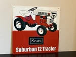 Sears S2 Suburban Tractor Lawn Mower Advertising Vintage Style Metal Sign. Fixed Price $23.00.