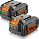 For Worx 20V 6.0AH Max Extend Lithium-ion Battery WA3525 WA3575 WA3520 1/2PACK. Fixed Price $41.39.