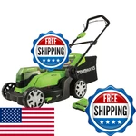 Greenworks 48V (24V X 17" Cordless Lawn Mower, (2) 4.0AH Batteries & Charger. Fixed Price $359.36.