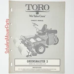 Genuine Toro Greensmaster 3 Lawn Mower Owner Manual. Fixed Price $20.00.