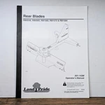 Land Pride Rear Blades, RB0548 RB0560 RB1560 RB1572 RB1584 Operator's Manual. Fixed Price $14.99.