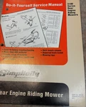 Simplicity Rear Engine Riding Mower 3100 Service Shop Manual 1672491 Oem. Fixed Price $13.32.