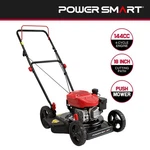 Powersmart 18" Gas Push Lawn Mower, 144CC, Easy Pull Sart, Low Maintenance. Fixed Price $219.99.
