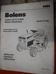Bolens Tractor Model 1011G With Mower Attachment Factory Operators Manual. Fixed Price $9.99.