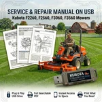 Kubota F2260 F2560 F3060 F3560 Mower Service Repair Workshop Manual On Usb. Fixed Price $23.99.