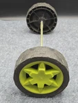 Sun Joe MJ401E 14" Mower Replacement Part - Front Wheels Axle Assembly. Fixed Price $19.99.