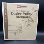 1997-98 Toro Wheel Horse Dealer Policy Manual-sales & Marketing Binder. Fixed Price $21.00.