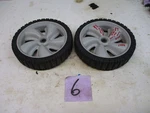 21" Mtd Yard Machines Push Lawn Mower Pair Of Rear 7/8" Plastic Wheels. Fixed Price $19.99.