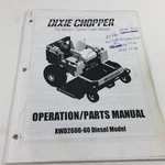 Dixie Chopper Operation Parts Manual Dealer Master XWD2600-60 Diesel Model. Fixed Price $69.99.