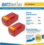 2X 20V 3AH Li-ion Battery For Craftsman 26302 26314 28128 25708. Fixed Price $92.45.