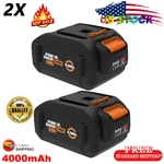 2X 20V Max Lithium WA3578 Power Tool 4.0AH Battery WA3520 WA3575 WA3525 For Worx. Fixed Price $29.98.