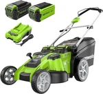 Greenworks 40V 20" Twin Blade Mower (dual-battery Port) W/ Batteries (4AH+2AH). Fixed Price $449.99.