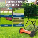 Manual Reel Push Lawn Mower 14 Inch Cuting Width 5-BLADES With Grass Catcher. Fixed Price $52.73.