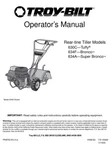 Troy-bilt Manual 630C Tuffy 634F Bronco 634A Super Rototiller Operators. Fixed Price $19.95.