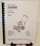 Sears Craftsman 22" 5HP Snow Thrower Walk-behind Owner & Parts Manual 247.887000. Fixed Price $19.95.