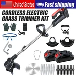 Cordless Grass String Trimmer Cutter Electric Weed Whacker Lawn Mower +2 Battery. Fixed Price $38.99.