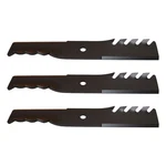 Set Of (3) 48" Toothed Mulching Mower Blade Fits Bobcat Deck Repl. 112111-01. Fixed Price $45.58.