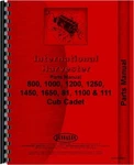 Ih Cub Cadet Tractor Parts Manual 111 1200 1250 1450 1650 800 81 1000. Fixed Price $47.99.