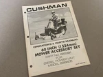 Cushman Frontline 60" Mower Deck Only Parts Manual 885391 The 898805 Diesel. Fixed Price $14.99.