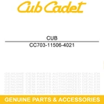 Cub Cadet 703-11506-4021 Yellow Right Deck Belt Cover Pro 300 Hw 336 Mowers. Fixed Price $36.95.