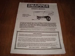 Snapper Owners Manual Mmodel 61910 Cu. Ft. Utility Dump Cart. Fixed Price $9.99.