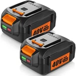 Pack 40V WA3580 3.5AH Max Lithium Ion Battery For Worx WG180 WG280 WG380 WG580. Fixed Price $48.99.