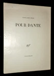 Ltd 160 Saint-john Perse Pour Dante (1965-1ST) Alexis Leger Nobel Winner, Dj. Fixed Price $133.94.