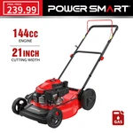 Powersmart 21" Gas Lawn Mower, 144CC, 2-IN-1, 6 Cutting Heights, Easy To Push. Fixed Price $239.99.