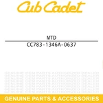 Mtd 783-1346A-0637 Grill Support Bracket Black 783-1346-0637 Cub. Fixed Price $38.95.