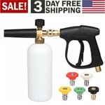 1/4" Snow Foam Pressure Washer Gun Car Soap Lance Cannon Spray Jet Bottle. Fixed Price $19.98.