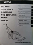 Yazoo Big Wheel 26 Commercial Lawn Mower Owner & Parts Manual S-22B P-24W. Fixed Price $56.99.