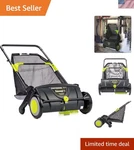 Brand New Earthwise 21-INCH Width Leaf & Grass Push Lawn Sweeper. Fixed Price $229.99.