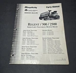 Regent /500/2500 Parts Manual Lawn Tractors & Mower Decks Simplicity Massey Agco. Fixed Price $14.95.