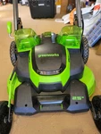 Greenworks 80V 25" Self-propelled Battery Lawn Mower LMB405 With. Fixed Price $200.00.