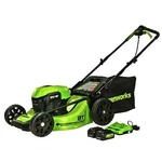 Greenworks 48V (2X24V) 21" Self-propelled Lawn Mower W/ 5AH Battery & Charger. Fixed Price $550.99.