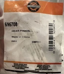 Briggs And Stratton 695708 Gear-pinion "new" Factory Sealed With Fast Shipping. Fixed Price $9.00.