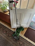 Scotts In. 5-BLADE Manual Walk Behind Push Reed Mower Barely Used 304-14S. Fixed Price $65.00.