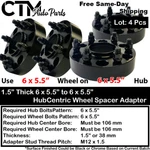 4X 1.5" 6X5.5"(6X139MM) Hubcentric Wheel Spacer Adapter Fit Tacoma 4RUNNER&MORE. Fixed Price $131.99.