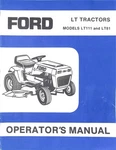 Ford Tractors LT111 And LT81 Operator's Manual Se 3992 Printed Usa. Fixed Price $24.99.