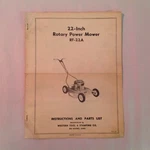 Vtg Nov 55 Western Tool & Stamping Co 22-INCH Rotary Power Motor RF-22A Manual. Fixed Price $12.14.
