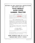 Sears Roebuck David Bradley Deluxe Super 3 Owners Manual Tractor 917.57561. Fixed Price $20.00.