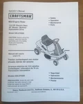 Owner Manual Sears Craftsman 13.5 Hp Mid-engine Lawn Mower- Model 536.270320. Fixed Price $19.95.