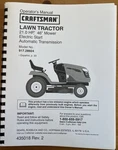 Owner Manual Sears Craftsman 21.0 Hp Lawn Tractor 46 Mower - Model 917.28924. Fixed Price $21.95.