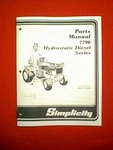 Simplicity 7790 Hydrostatic 18.5 Hp Diesel Series Tractor Parts Manual. Fixed Price $18.00.
