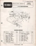 Toro Lawn Mower Model 16775 Serial 8022966 And Up Parts Catalog 1988 Schematics. Fixed Price $9.99.