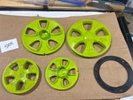 Sun Joe Mower Wheel Covers- MJ408E (#5109). Fixed Price $15.00.